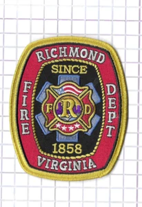 Fire Patch - Richmond Virginia since 1858 - Gold Metalic Border - Bild 1 von 1
