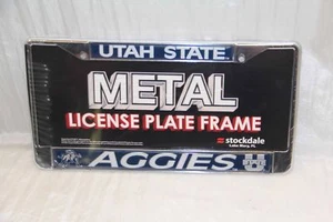 Telaio targa metallo Utah State Aggies a cupola - cromato - stockdale - nuovo - Foto 1 di 1