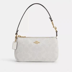 Coach Nolita 19 Women's Leather Shoulder Bag Versatile, Chalk/Glacier White New - Picture 1 of 5