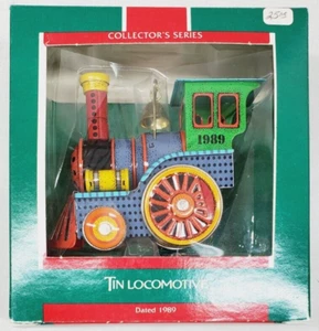 Hallmark Ornament TIN LOCOMOTIVE #8 1989 Train Ornament 8th Final in Tin Series - Imagen 1 de 11