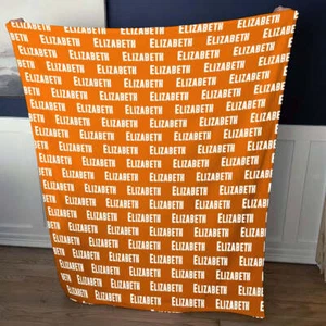 Created Your Own Repeating Name Throw Blanket | Block Lettering | Fleece | Mink - Picture 1 of 12