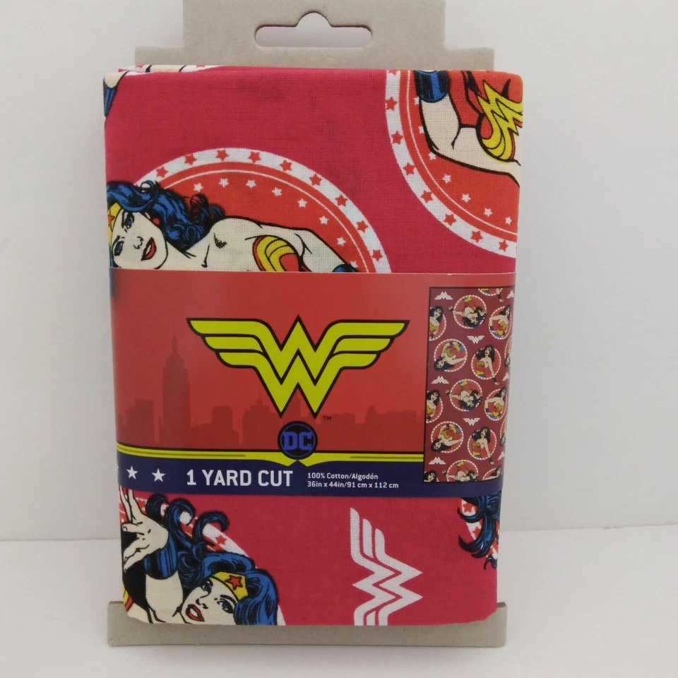 Wonder Woman 1 Yard Fabric 100 Cotton DC Comics Never 36in X44in