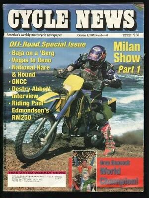 1997 October 8 Cycle News - Vintage Motorcycle Newspaper Foto 1 de 2
