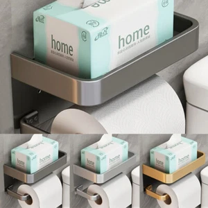 Toilettenpapierhalter Klopapierhalter Edelstahl ohne Bohren WC Klorollenhalter - Bild 1 von 18
