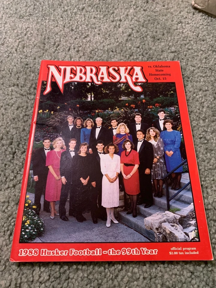 1988 Nebraska Cornhuskers Oklahoma State Cowboys Programa de Fútbol Barry Sanders  Foto 1 de 1
