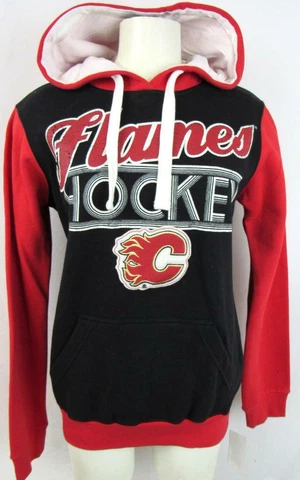 Calgary Flames Womens M Screened/Embroidered Pullover Hooded Sweatshirt ACGF 4 Cover