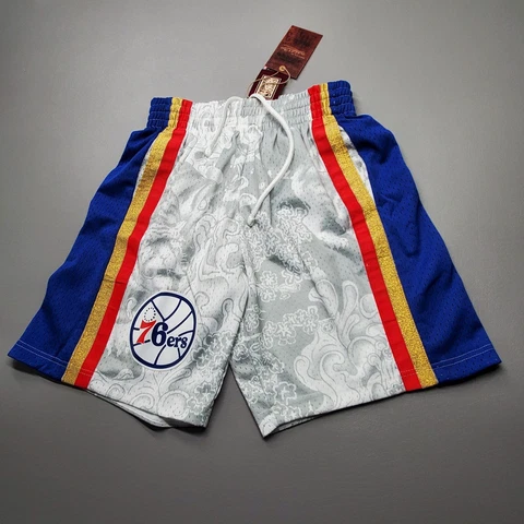 Mitchell & Ness Men's Multicolor Philadelphia 76ers NBA Swingman Shorts Size S Cover