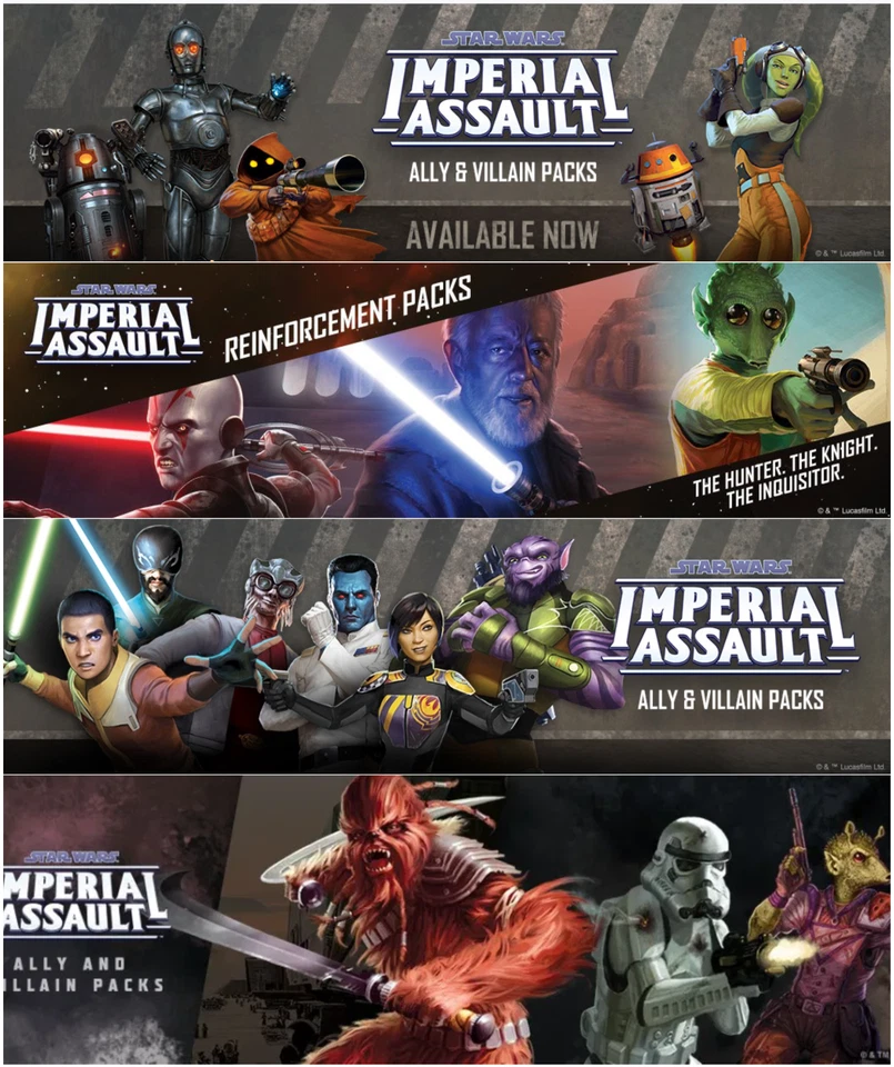 Star Wars Imperial Assault ALLY & VILLAIN PACKS Multi-listing | New & Sealed FFG
