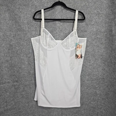 Coquette Diva Chemise Women Plus Size 1X/2X White 7119X Fits Size 18-20 Cup C/D - Image 1 of 4