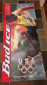 Bud Light 1996 USA Summer Olympic Cycling Banner Display Budweiser Beer Bike US - Picture 1 of 1