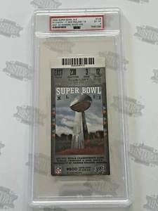 2008 Super Bowl 42 XLII Ticket Stub PSA 6 Patriots Giants Tom Brady Eli Manning  - Picture 1 of 3