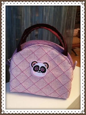 Bolso pequeño cantimplora hecho a mano color púrpura/rosa Foto 1 de 4