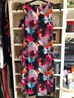 Lipsy Size 12 But More A 10 Bodycon Dress Floral Tropical Midi