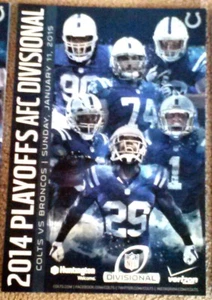 POSTER PLAYOFF INDIANAPOLIS COLTS 2014 - DIVISIONALE vs BRONCOS / MANNING - COME NUOVO! - Foto 1 di 1
