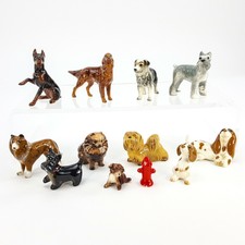 Vintage Hagen Renaker Figurine Lot 11 Puppy Dogs Doberman Scottie Collie Hydrant