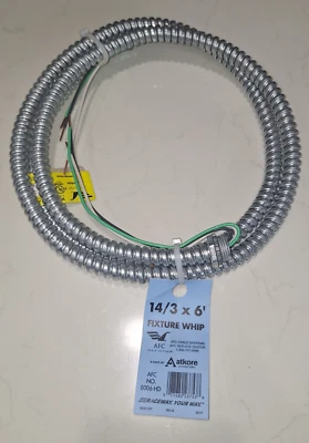 AFC  14/3 x 6ft Fixture Lighting Whip No. 8006-HD NEW - Image 1 of 4