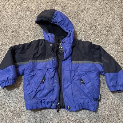 Chaqueta Pacific Trail Puffer con Capucha Niños Mediana 5 6 Azul Suave Shell Esquí Nieve Cálida Foto 1 de 4