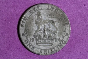 1924 Great Britain 1 Shilling Silver Coin #M22214 - Picture 1 of 2
