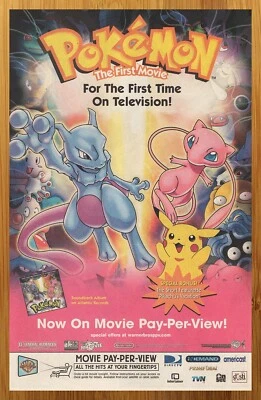 2000 Pokemon First Movie Vintage Print Ad/Poster Official 00s Kid TV Promo Art - Image 1 of 4