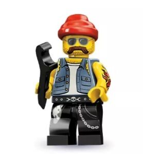 LEGO® Motorcycle Mechanic Series 10 Collectible Minifigure w/ Base Plate NEW