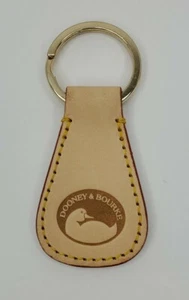 Dooney and Bourke Key Ring Keychain Smooth Leather Saddle Tan - Picture 1 of 2