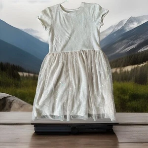 Girls Tulle Dress, beige, holiday size L 10/12 - Picture 1 of 3