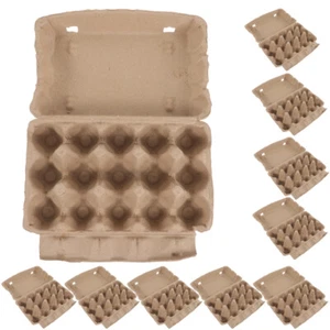 10X Egg Carton 15-Slot Fridge Egg Holder Paper Egg Container Duck Egg Tray - Picture 1 of 12