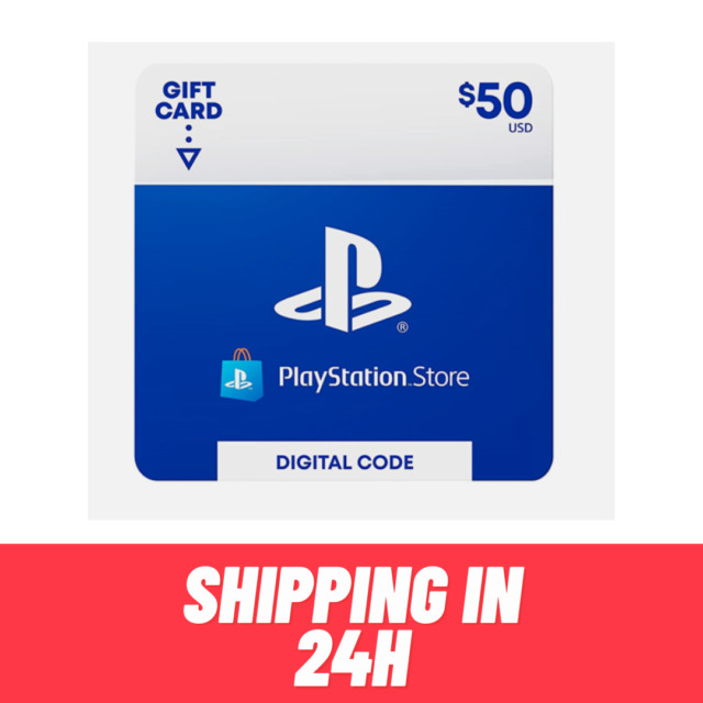 $50 PlayStation Store USD Card - PS PSN US Store - FISICAL CARD PS5/PS4/PS3