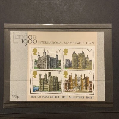 4/320 British GB London 1980 International Stamp Exhibition Mini Sheet 53 1/2p - Image 1 of 2