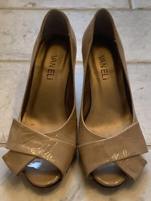 Van Eli женщин 4 желтовато-коричневый насосы туфли классический заглянуть носок каблуки 2» каблук нарядный шикарный - Изображение 1 из 4