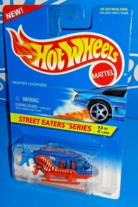 Hot Wheels 1996 Street Eaters Series #414 Propper Chopper Blue w/ Blue Tint - Picture 1 of 2