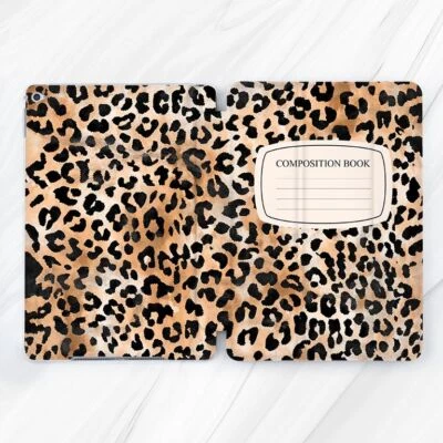 Leopard Composition Book Case For iPad 10.2 Air 3 4 5 Pro 9.7 11 12.9 Mini - Image 1 of 4