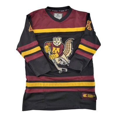 Camiseta deportiva de hockey Colosseum Minnesota Gophers mascota dorada granate dorada juvenil S 8-10 Foto 1 de 4