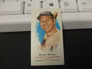 2007 Topps Allen & Ginter's Mini A & G Back Mickey Mantle #7 -New York Yankees-