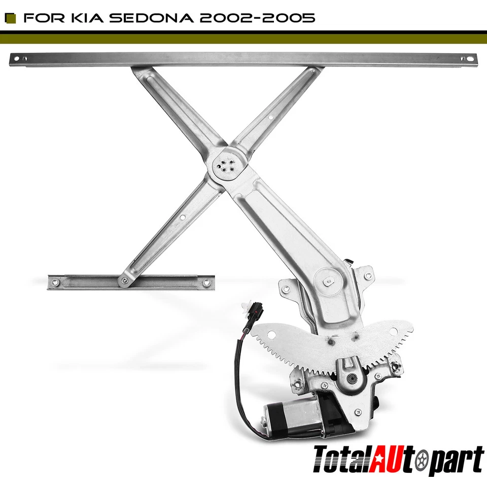 Regulador de ventana eléctrica del lado del conductor delantero izquierdo con motor para Kia Sedona 2002-2005 Foto 1 de 4