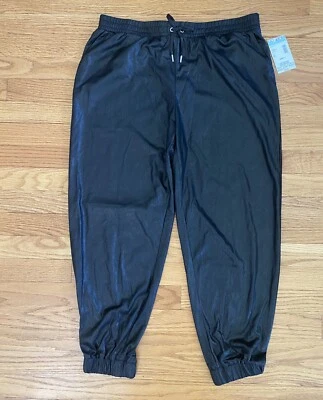 Pantalones Jogger Bongo Junior’s Grandes Negros Recubiertos Ligeramente Transparentes Nuevo Defecto en el Tobillo Foto 1 de 4