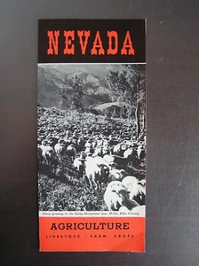 Nevada Agriculture - Livestiock - Farm Crop Vintage Brochure 1950's - Picture 1 of 3