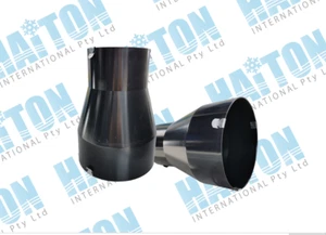 200mm-150mm PLASTIC DUCT REDUCER/HVAC DUCT REDUCER/REDUCER FITTING RD200150BLK - Picture 1 of 7