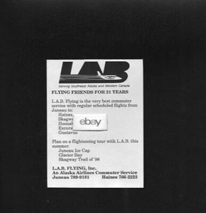 LAB AIR SERVICES JUNEAU,AK 1991 AMICI VOLANTI PER 31 ANNI SERVIZIO PENDOLARI ANNUNCIO - Foto 1 di 1