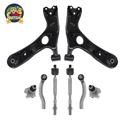 Brazos de control inferiores delanteros extremos de varilla de amarre 8 piezas para Lexus CT200h Toyota Prius 2010-15 Foto 1 de 4