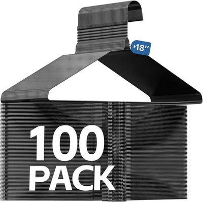 Paquete de 100 perchas de metal de alambre de 18 pulgadas Specilite a granel para trajes de gran tamaño, Foto 1 de 4