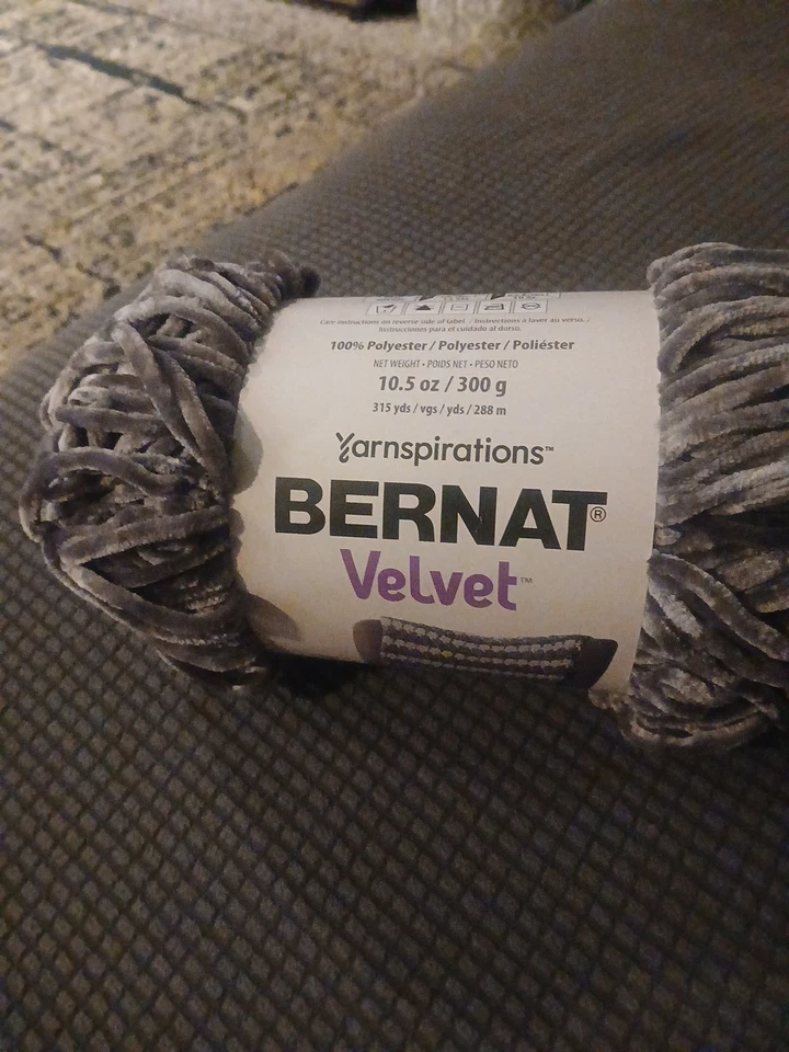 Bernat Velvet Yarn 10.5 oz Vapor Gray Soft Blanket Yarn for Knitting and Crochet - Image 1 of 4