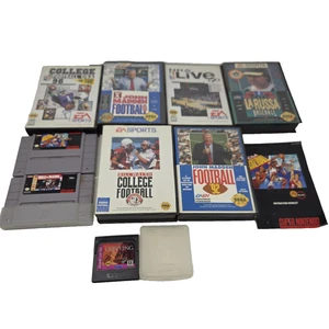 Vtg SNES Sega Genesis Sports Video Games Lot NBA NFL Baseball Lion King Game - Picture 1 of 21