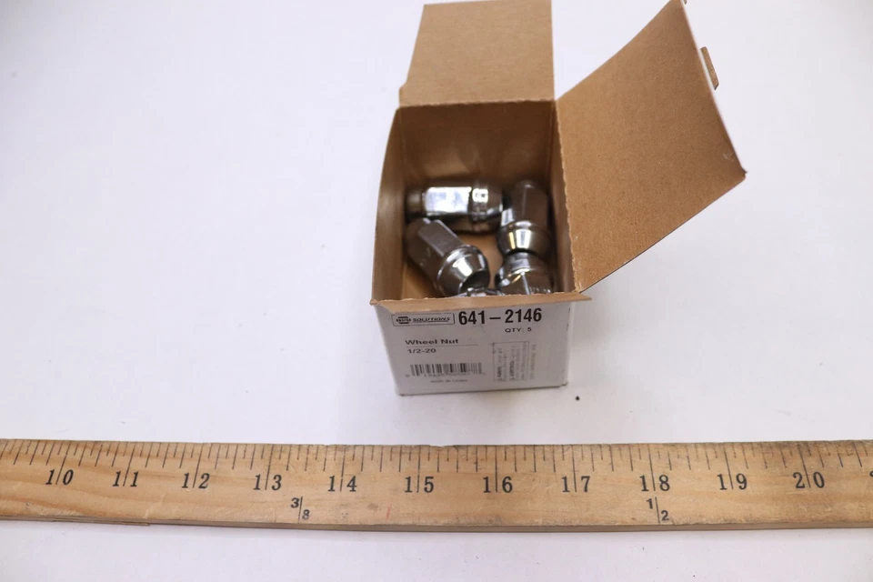 (5-Pk) Tuerca de rueda Napa Solutions acero al carbono natural 1/2 pulgada - 20 x 3/4 pulgadas  Foto 1 de 1