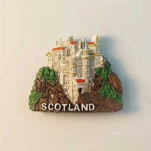 Scotland Fridge Magnet Refrigerator Sticker Resin Edinburgh Castle Souvenir Gift - Picture 1 of 4