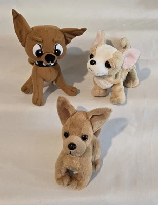 3 Plush Chihuahuas, Ganz (No Code), Ace, 1 Unbranded  - Image 1 of 4