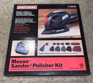 New SEALED BOX!  CRAFTSMAN - Mouse Sander /Polisher  Kit  911678 - Picture 1 of 3