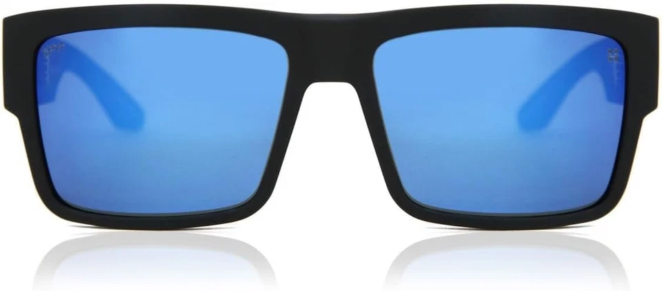 SPY - Cyrus Mate Negro Happy Gris Oscuro Polar con Espejo Azul Oscuro, Gafas de Sol Foto 1 de 1
