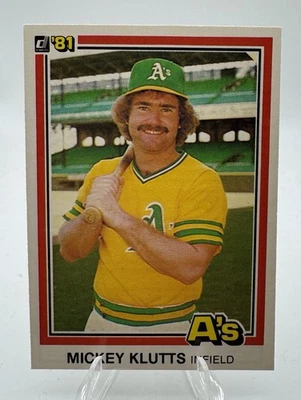 1981 Donruss Mickey Klutts #110 Oakland Athletics - Image 1 of 2