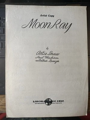K 1939 Artie Shaw Artist Copy Sheet Music MOON RAY - Image 1 of 2